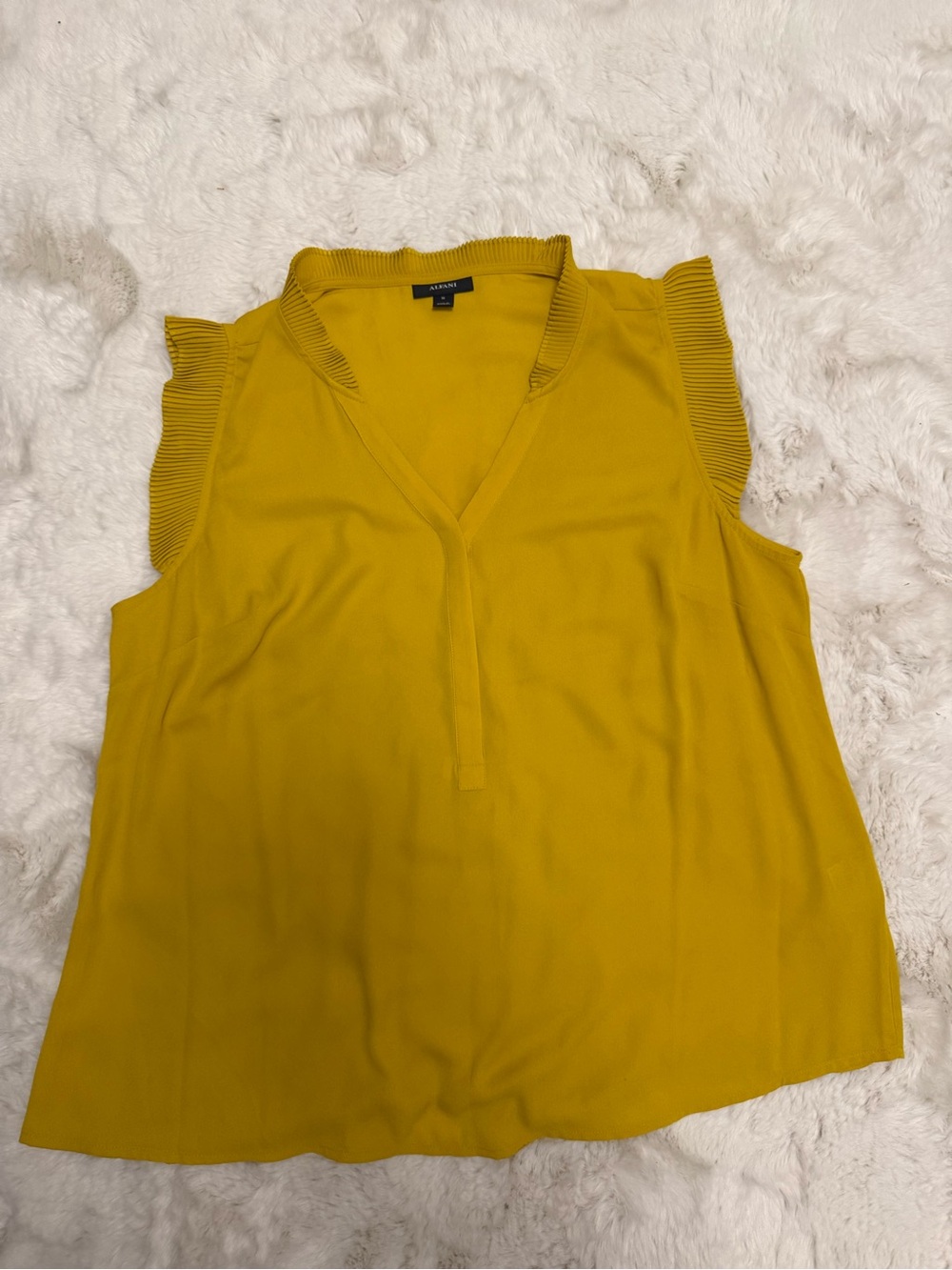 Alfani 2-Piece Matching Set | Ruffle Sleeve Blouse 1X & Midi Skirt 0X - Picture 5 of 8